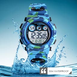 SKMEI 1547 Colorful LED+EL Lights relogio infantil Children's Sport Kids Watches Young And Energetic Dial Design 50M Waterproof