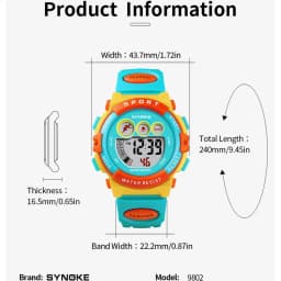 SYNOKE Student Sport Watches For Kids Colorful Electronic Watches Waterproof Clock Children Digital Watch For Boys Girls