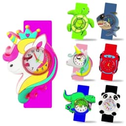Cartoon Children Watch Baby Learn Time Toy Kids Slap Watches Boys Girls Christmas Gift for Kid Aged 1-15