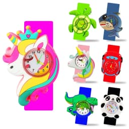Cartoon Children Watch Baby Learn Time Toy Kids Slap Watches Boys Girls Christmas Gift for Kid Aged 1-15