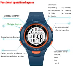 UTHAI Kids Watches Sports Fashion Luminous Waterproof Alarm Clock Smart Watches Boys and Girls Student Electronic Watch Gift