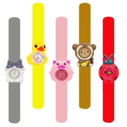 Cute Kids Slap Watches Cartoon 3D Animal Silicone Children Watches Student Clock Baby Kindergarten Prize Gifts