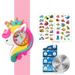 Cute Candy Color Children's Cartoon Watch Baby Study Time Toy Bracelet Kids Watches for Boys Girls Birthday Gift Clock