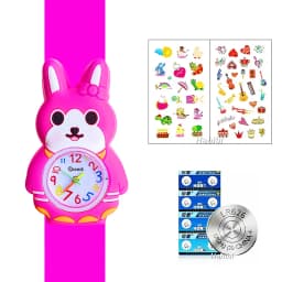 Cute Candy Color Children's Cartoon Watch Baby Study Time Toy Bracelet Kids Watches for Boys Girls Birthday Gift Clock