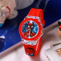 Disney Children's Fashion Cartoon Children's Watch with Colorful Lights Watch Cartoon Mickey Minnie Boys and Girls Fashion Watch