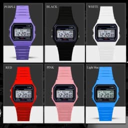 Sport LED Digital Watches for Men Women Kids Simple Small Square Dial Children Electronic Watch Silicone Band Fashion Mens Watch