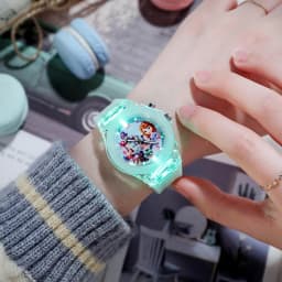 Cartoon Frozen Elsa Princess Fashion Children's Watch Boys and Girls Student Watch with Light Can Be Illuminated at Any Time Fas