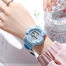 Fashion Kids Watches Multifunctional Electronic Wristwatch for Boys and Girls Student Waterproof Luminous Alarm-clock Calendar
