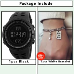Men Digital Sports Watch Waterproof Casual Luminous Stopwatch Alarm Simple Army Watch for Running Climbing Fishing