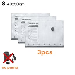 Vacuum Storage Bags for Travel and Home with Electric Pump, 3 Sizes Compression Space Saver Packing Bags for Luggage Suitcase