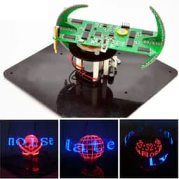New DIY Spherical Rotating LED Kit POV Soldering Training Kit Upgraded Version