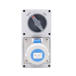 Vertical Wall Mount Interlock Socket Receptacle 16A/32A 5 Pin Typ B Switched Mechanical Interlock Socket