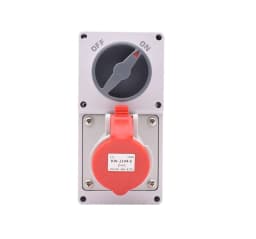 Vertical Wall Mount Interlock Socket Receptacle 16A/32A 5 Pin Typ B Switched Mechanical Interlock Socket
