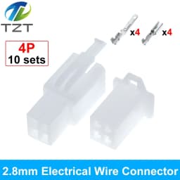 10set 2.8mm 2/3/4/6/9 Pin Automotive 2.8 Electrical Wire Connector Male Female Terminal-Block Cable Plug Kits