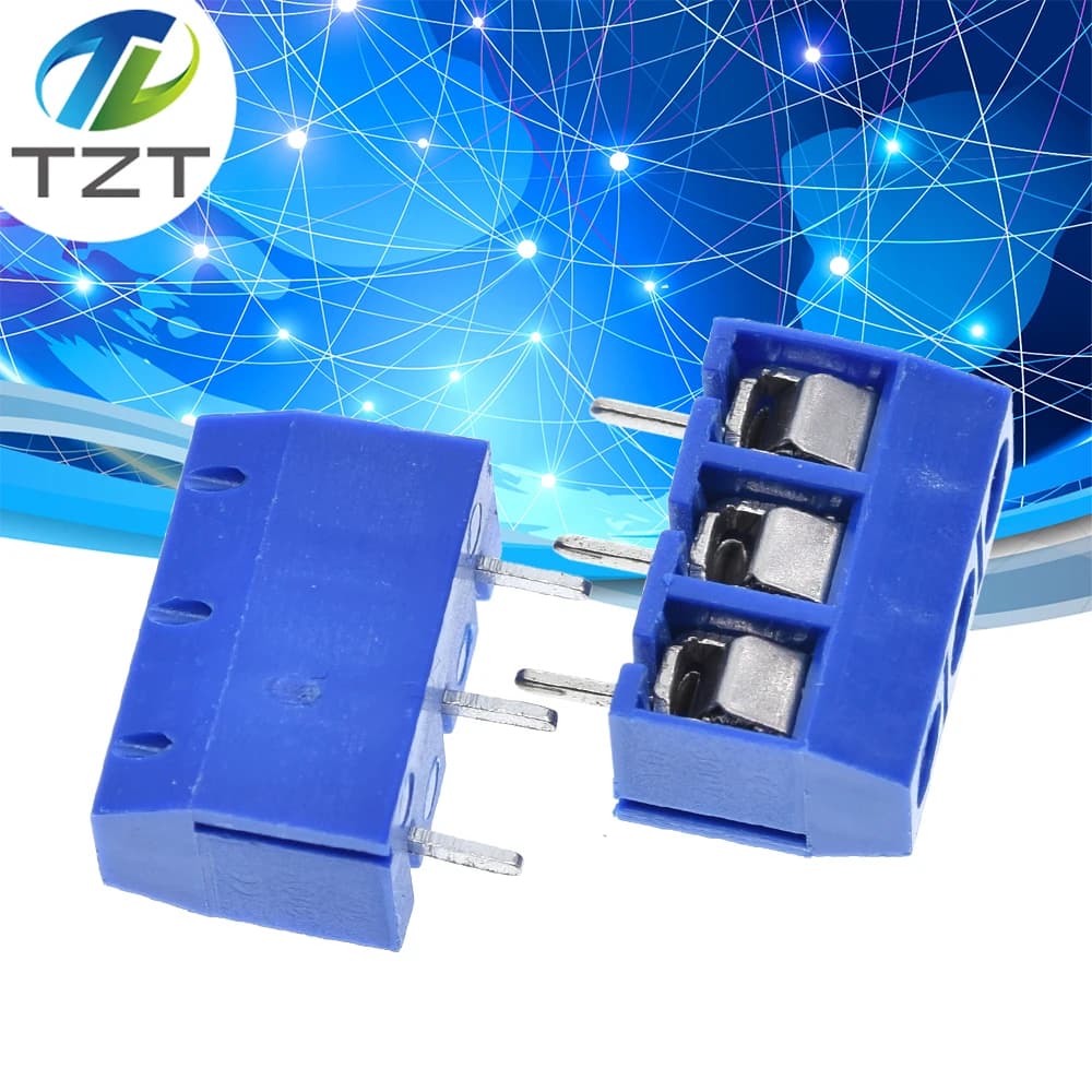 10pcs KF301-3P 301-3P 3P 3 Pin Plug-in Screw Terminal-Block Connector 5.08mm Pitch 2 Pin Screw Terminal-Block 5.08-301-3P