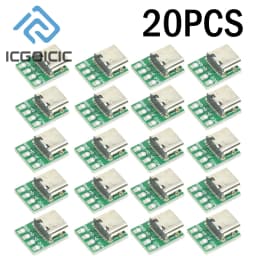1-100PCS USB 3.1 Type C Connector - 16 Pin PCB Board Adapter, Socket for Data Line Cable Transfer