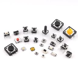 125PCS Assorted Micro Push Button Tact Switch Kit - 25 Types, Including Reset & Mini Leaf Switches, SMD/DIP 2*4 3*6 4*4 6*6