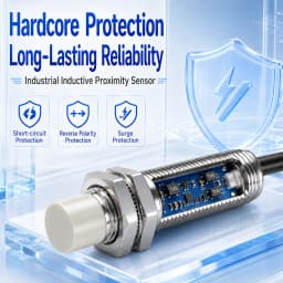 ZHICAN E2B M18 Inductive Proximity Sensor NPN PNP NO NC 3 Wire DC24V Cylindrical Metal Detection Switch
