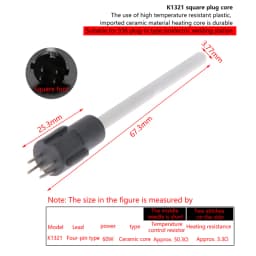 D60W K1321 C1321 4Pin Ceramics Heating Element Heater Core 220V Plug-in Connect Heater Element