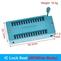 1pcs/lot 14 16 18 20 24 28 32 40 P Pin 2.54 MM Green Universal ZIF Socket Test Solder Type lock seat zif socket