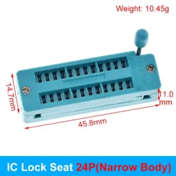 1pcs/lot 14 16 18 20 24 28 32 40 P Pin 2.54 MM Green Universal ZIF Socket Test Solder Type lock seat zif socket