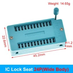 1pcs/lot 14 16 18 20 24 28 32 40 P Pin 2.54 MM Green Universal ZIF Socket Test Solder Type lock seat zif socket