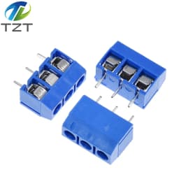 10PCS KF301- 3P screw 5.0mm terminal-block 3 Pin Spliceable terminal-block Connector Black Red And Blue
