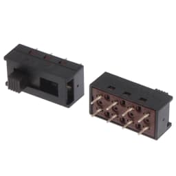 2Pcs DSE-2310 Pointed Pins 8 Feet 3 Files 10A250V Toggle Switch Black Slide Switch Hair Dryer Switch Module
