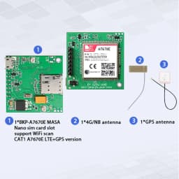 A7670E Push Nano Side Way SIM Slot LTE 4G GPS TTL UART LTE Cat-1 for Europe Midde Asia South Africa