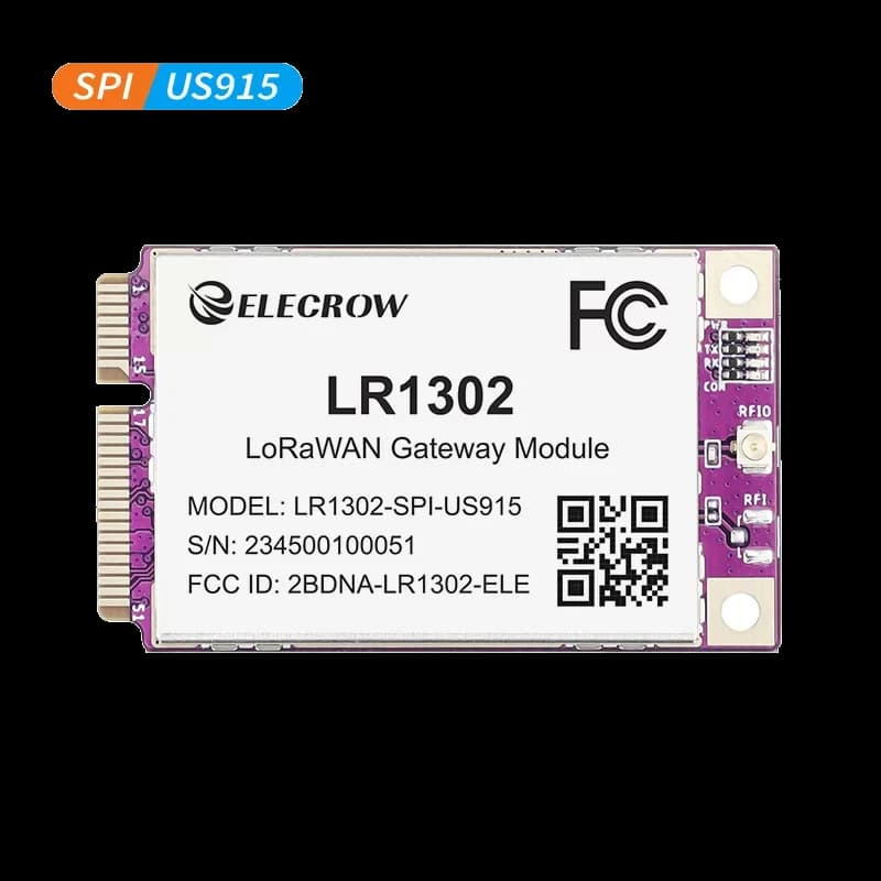 Elecrow LR1302 LoRaWAN Gateway Module SPI-US915 915MHz Long Range Gateway Module Support 8 Channels For Smoother Communication