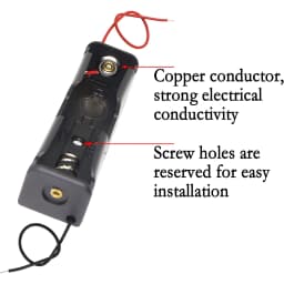 10pcs 18650 Battery Holder Single 1x 3.7V 18650 Battery Holder 18650 Battery Holder with Wires