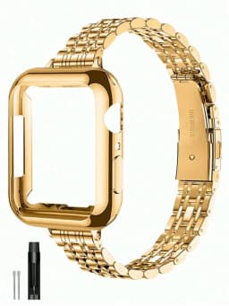 New 2 In1 Band Protective Shell Case for Apple Watch Cover Strap Series 11/10/9/8/7/6/5/4 38mm 40mm 41mm 42mm 44mm 45mm 46mm