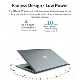 14.1 INCH Notebook Ultrabook Windows 10 Laptop PC 6GB RAM 128GB ROM Intel N4020 CPU 2GHz Quad Core 4600mAh