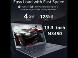 14.1 INCH Notebook Ultrabook Windows 10 Laptop PC 6GB RAM 128GB ROM Intel N4020 CPU 2GHz Quad Core 4600mAh