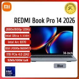 Xiaomi REDMI Book Pro 14 Laptop 2026 Ultra5-338H/Ultra7-358H 32GB+1TB 14inch Screen Blue Notebook Xiaomi