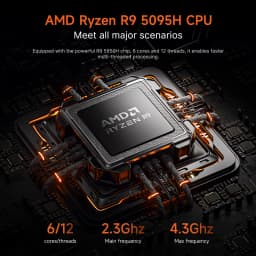 SUXI R9-5950H Laptop 15.6 inch 90Hz Display 32GB RAM 512GB SSD 4.3GHz Fingerprint Unlock Windows 11 Notebook Computer