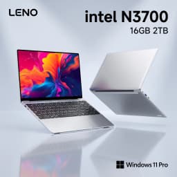 LENO 14.1" Laptop Ultra Slim 16GB RAM 2TB SSD Intel N3700 Windows 11 Pro Notebook Gamer 1920*1080 Display Office Study Computer PC