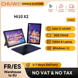 CHUWI Hi10 X2 Windows Tablets With Keyboard Laptop 10.1'' Intel Core i3-10100Y 8GB RAM 256GB SSD 2 In 1 Tablet PC 4K Windows11 WIFI6