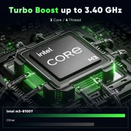 18.5' FHD Laptop Computer, 16GB RAM 1TB SSD, Dual-Core M3-8100Y up to 3.4GHz, HDMI, RJ45, Large Screen Notebook for Student, Home Business, Multitasking & Entertainment
