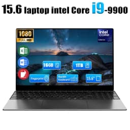 2026 Silver Laptop 15.6-inch Gaming Computer Intel i9-9900 IPS HD Video 16 GB/32GB ddr3 1024GB/2048GB ssd M.2 Windows 11 Notebo