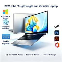 2026 Business Computer 15.6-inch Gaming Laptop Intel Core I9 10980HK IPS 4K Gaming Computer 16GB/32GB DDR3 1TB/2TB SSD M.2 Windo