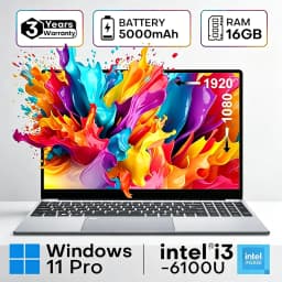 Xiaman 15.6" Intel Core I3 6100U Laptop Computer Windows 11 16Gb Ram 1Tb 2Tb Ssd Portable Notebook Pc Backlight Office Study Laptops