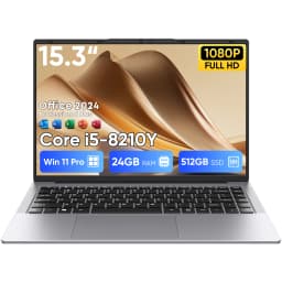 15.3 Inch Laptop Intel Core I5-8210Y 3.6Ghz 24Gb Ram 512Gb Ssd Win11 Pro Portable Pc for Students and Work 1920X1200 100%Srgb HDMI Usb-A Long Battery Life
