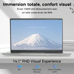 Laptop Laptop 12 GB DDR4 RAM 256 Go SSD Processor Celero N3710 mAh screen IPS ° PC Portable Win 11 Laptop WiFi 5 for Desk studies numeric keypad for home studies and the work laptop with HD screen
