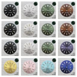 24.5mm S Logo Sunray Dial Fit NH05 Japan Movement Green Luminous High Quality Watch Modification Accessories
