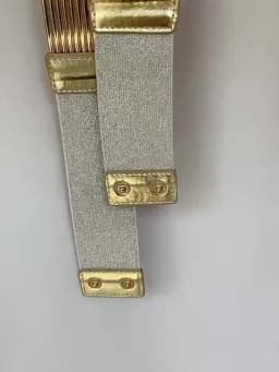 Gold Waist Belt Ladies Fashion Golden Buttoning Belt Dress Shirt Tight Waistband Fashion Accessory for Women
