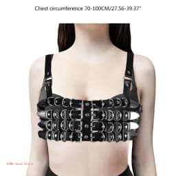 Punk Chest Chain Belt for Women Layered Harness Chest Chain for Dance Prom