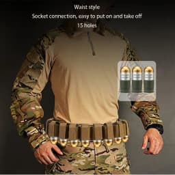Tactical 15 Grenade Model Shoulder Strap, Tactical Waist Belt Storage Strap, Toolkit Grenade Storage Strap