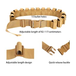 Tactical 15 Grenade Model Shoulder Strap, Tactical Waist Belt Storage Strap, Toolkit Grenade Storage Strap