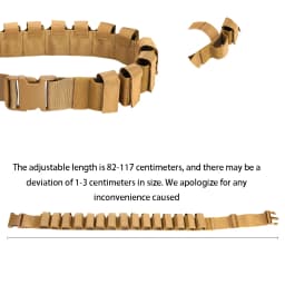 Tactical 15 Grenade Model Shoulder Strap, Tactical Waist Belt Storage Strap, Toolkit Grenade Storage Strap